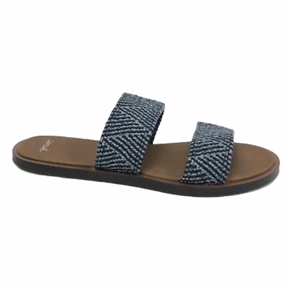 Sanuk Shoes - SANUK Yoga Gora Gora Slides Sandals Black Gray Double Upper Straps Women Size 11